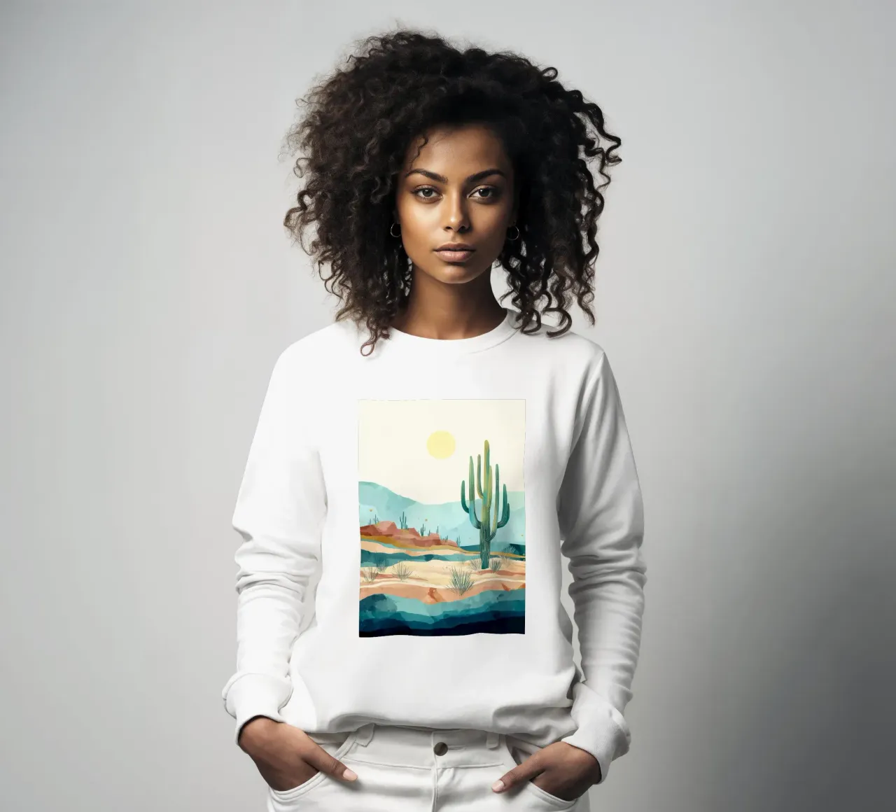 Golden Horizon - A Desert in Bloom and Color felpa da Dune