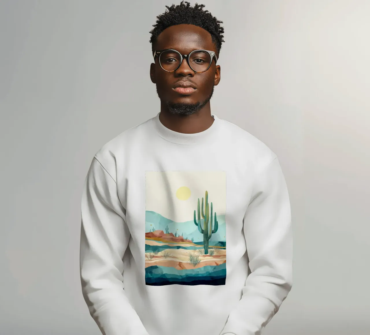 Golden Horizon - A Desert in Bloom and Color felpa da Dune