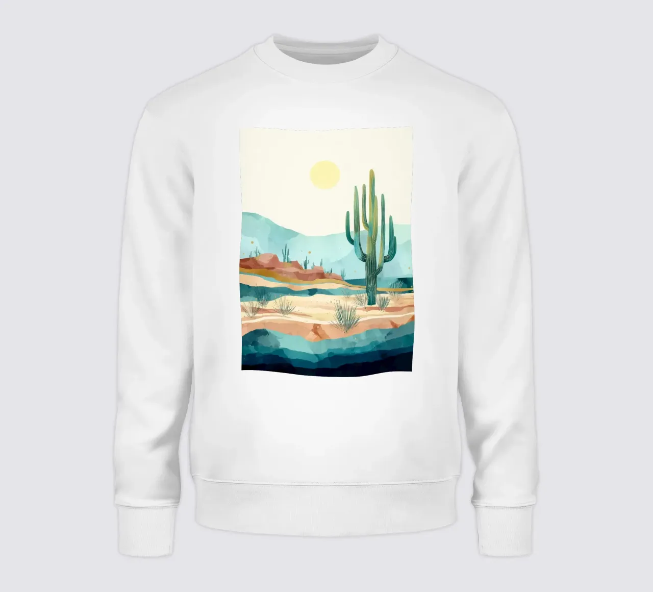 Golden Horizon - A Desert in Bloom and Color felpa da Dune