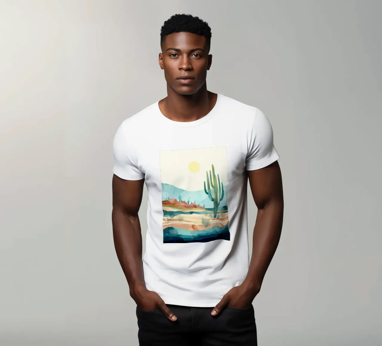 Golden Horizon - A Desert in Bloom and Color t-shirt da Dune