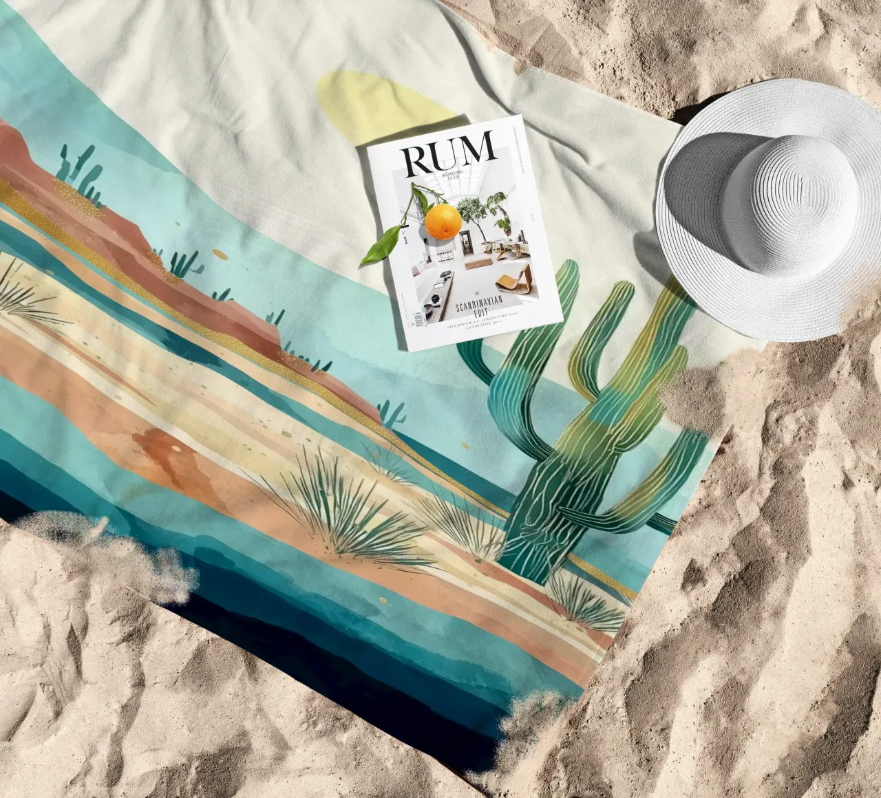 Golden Horizon - A Desert in Bloom and Color telo mare da Dune