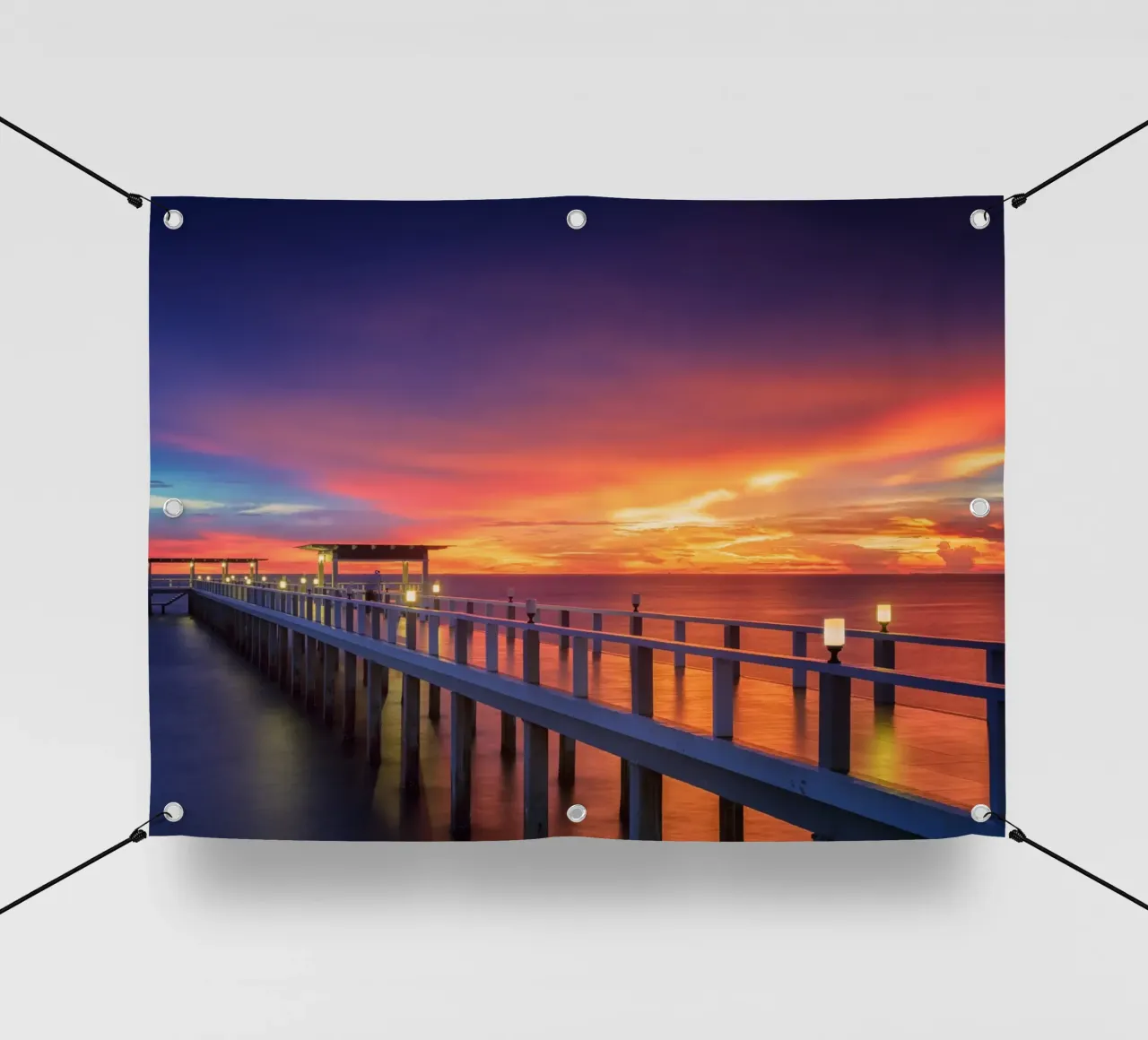 Sunset in beach telo in pvc da Musadad Shop