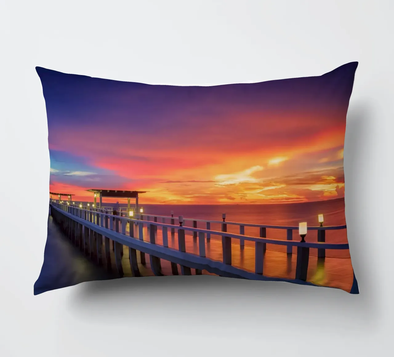 Sunset in beach cuscino da Musadad Shop