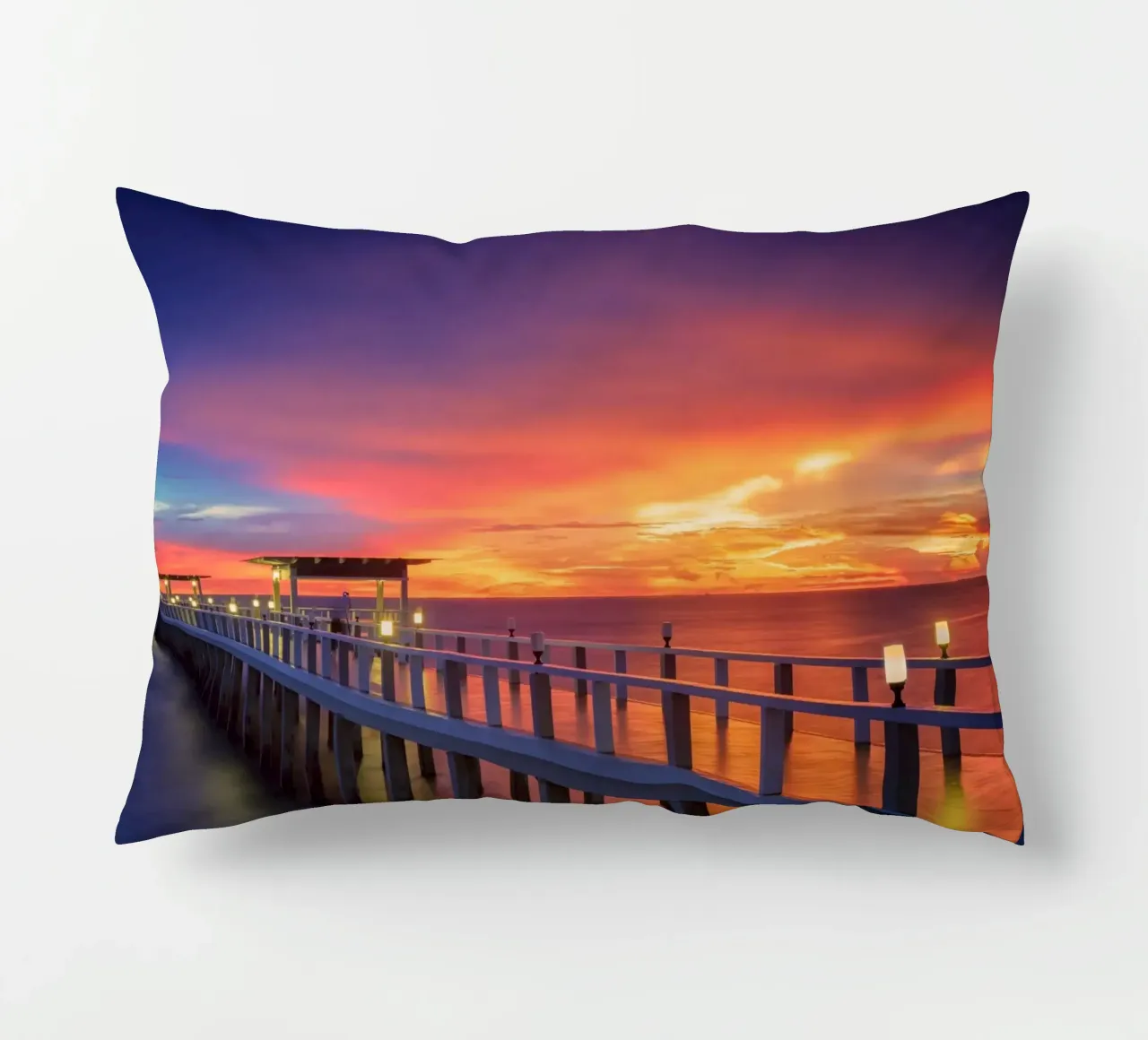 Sunset in beach cuscino da Musadad Shop