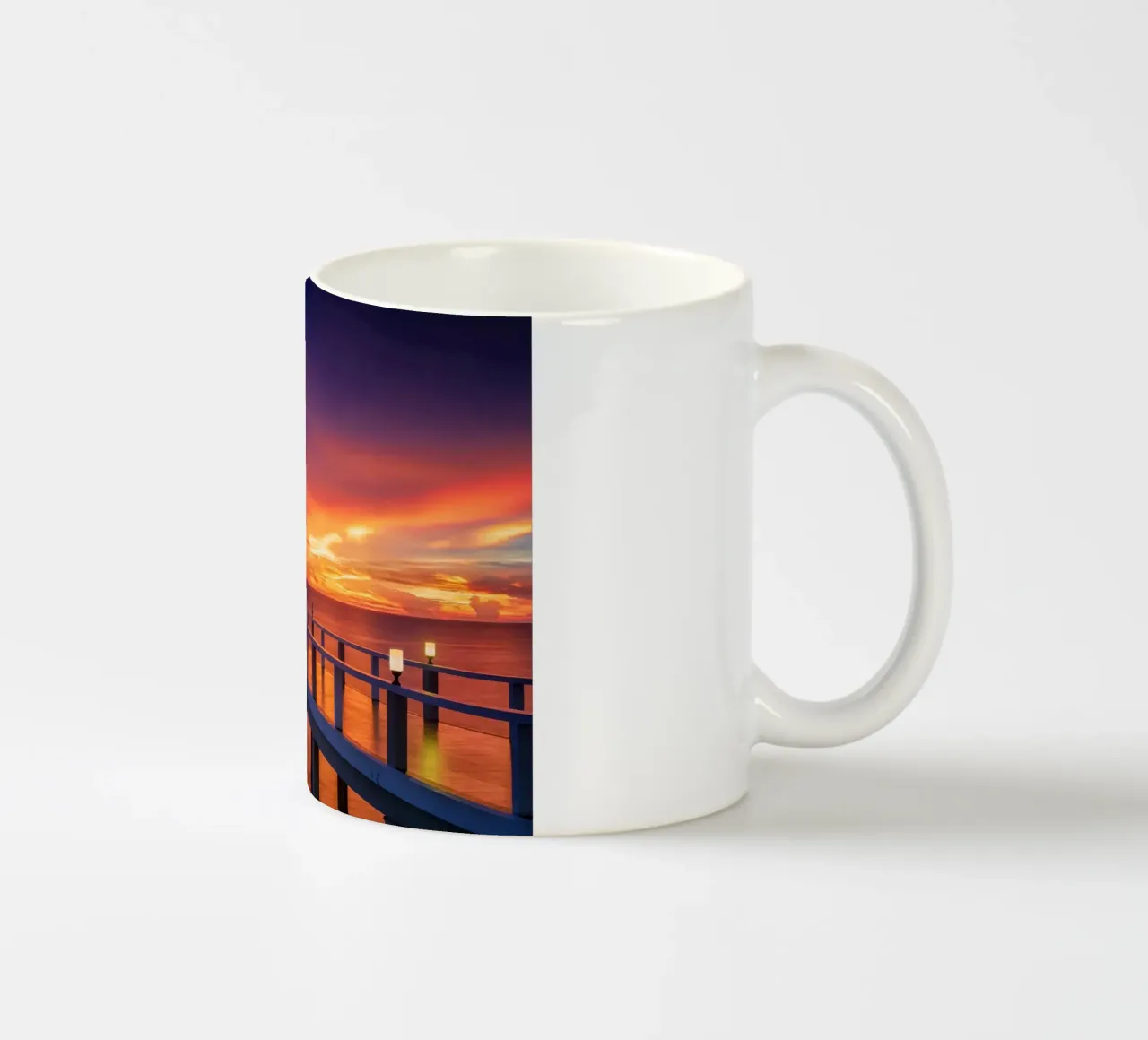 Sunset in beach tazza in ceramica da Musadad Shop