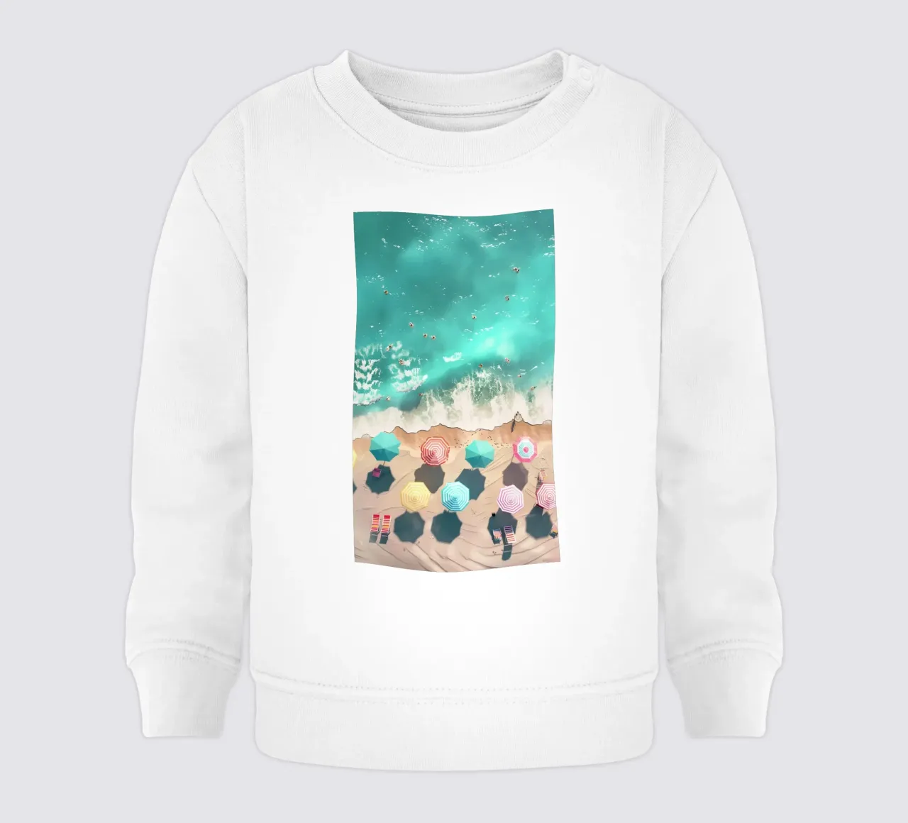illustrazione della spiaggia felpa neonato da grime shop