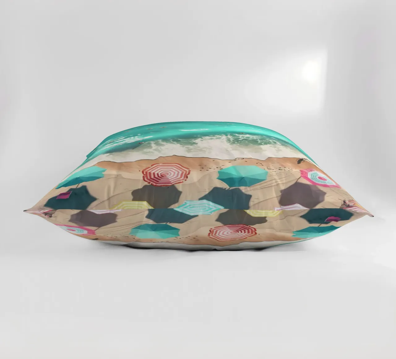 illustrazione della spiaggia cuscino da grime shop