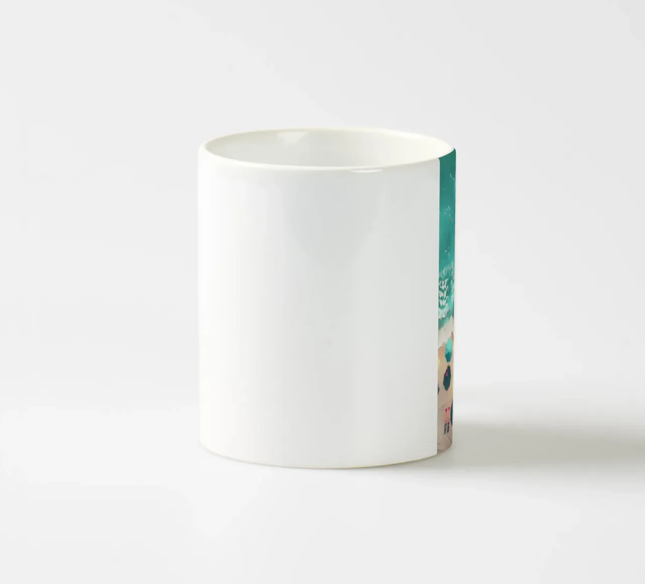 illustrazione della spiaggia tazza in ceramica da grime shop