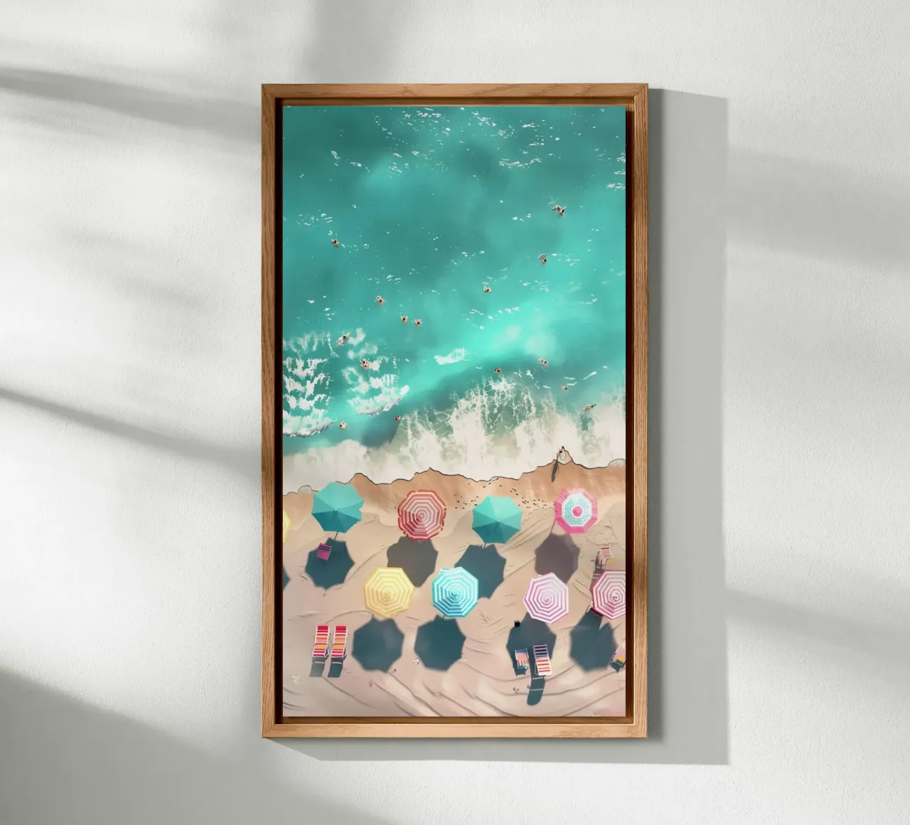illustrazione della spiaggia alluminio dibond da grime shop
