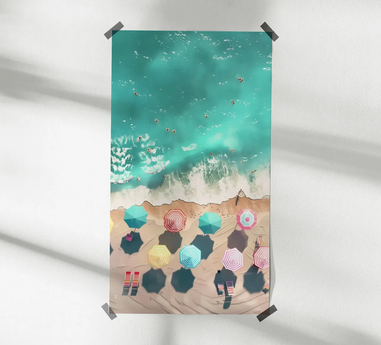 illustrazione della spiaggia carta hahnemühle da grime shop