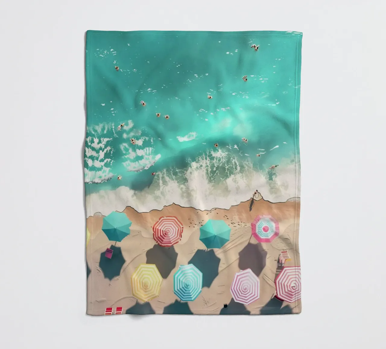 illustrazione della spiaggia coperta in pile da grime shop