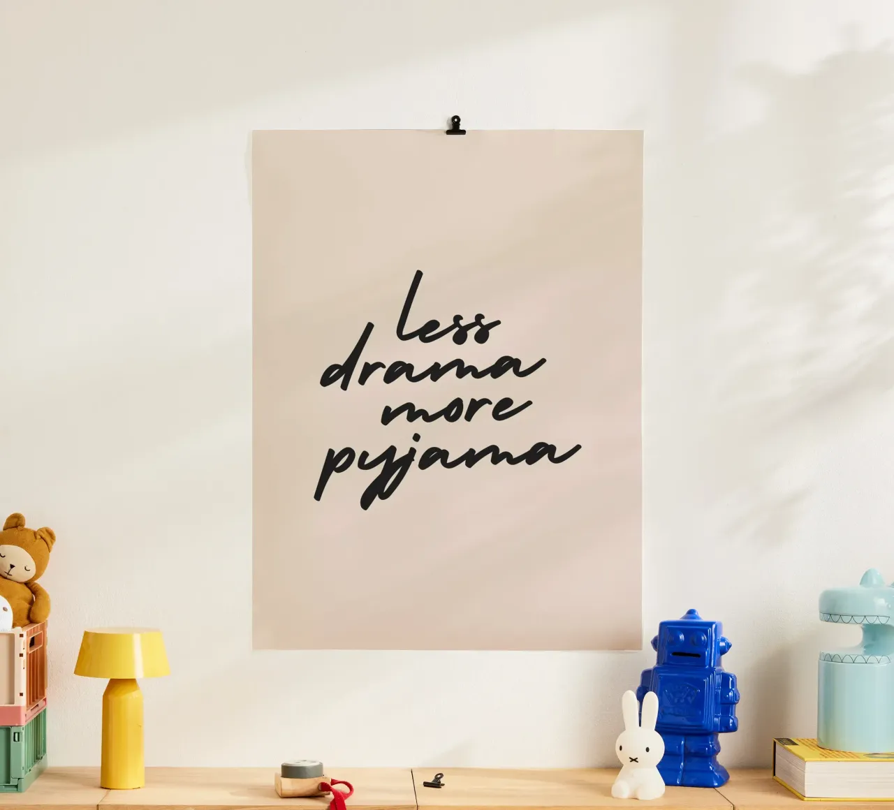 Less Drama More Pyjama carta hahnemühle da Mottos by Sinan Saydik