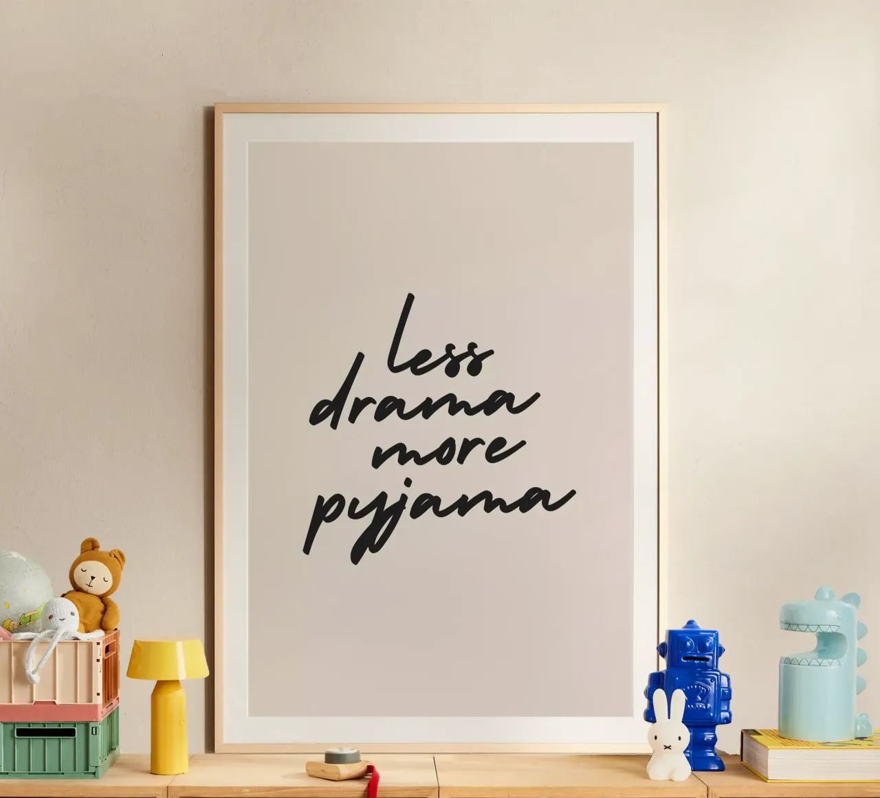 Less Drama More Pyjama carta hahnemühle da Mottos by Sinan Saydik