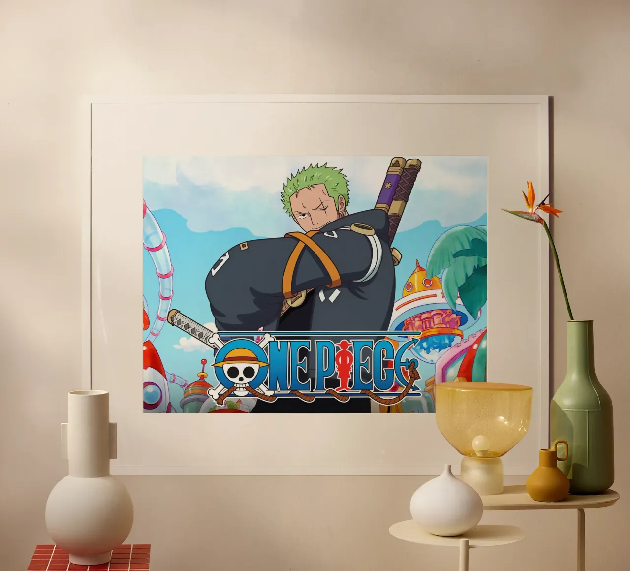 Zoro one piece character carta hahnemühle da Musadad Shop