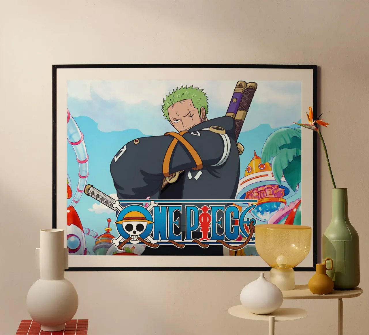 Zoro one piece character carta hahnemühle da Musadad Shop