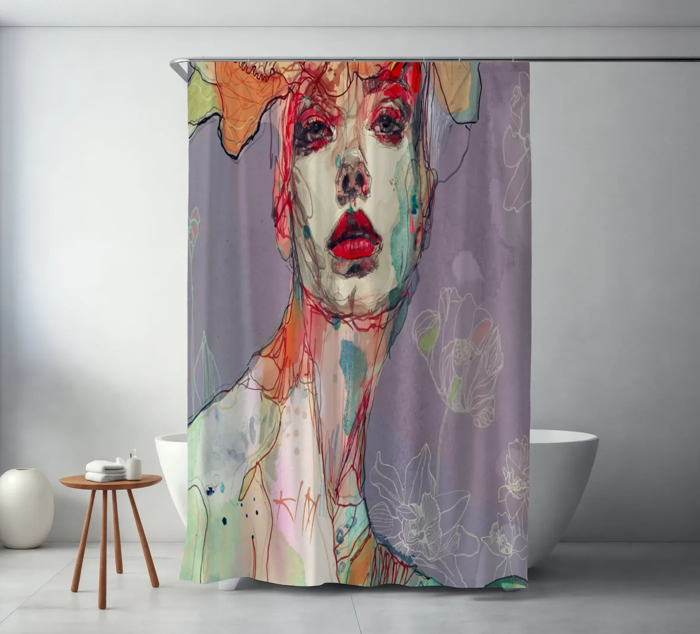 something I wait douchegordijn van Giulio Iurissevich