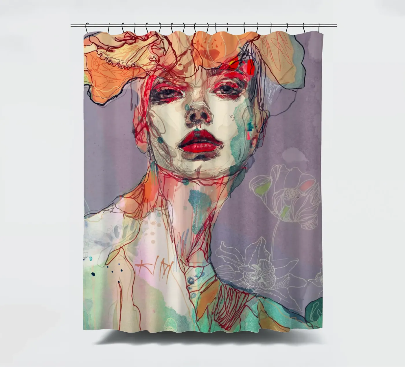 something I wait douchegordijn van Giulio Iurissevich