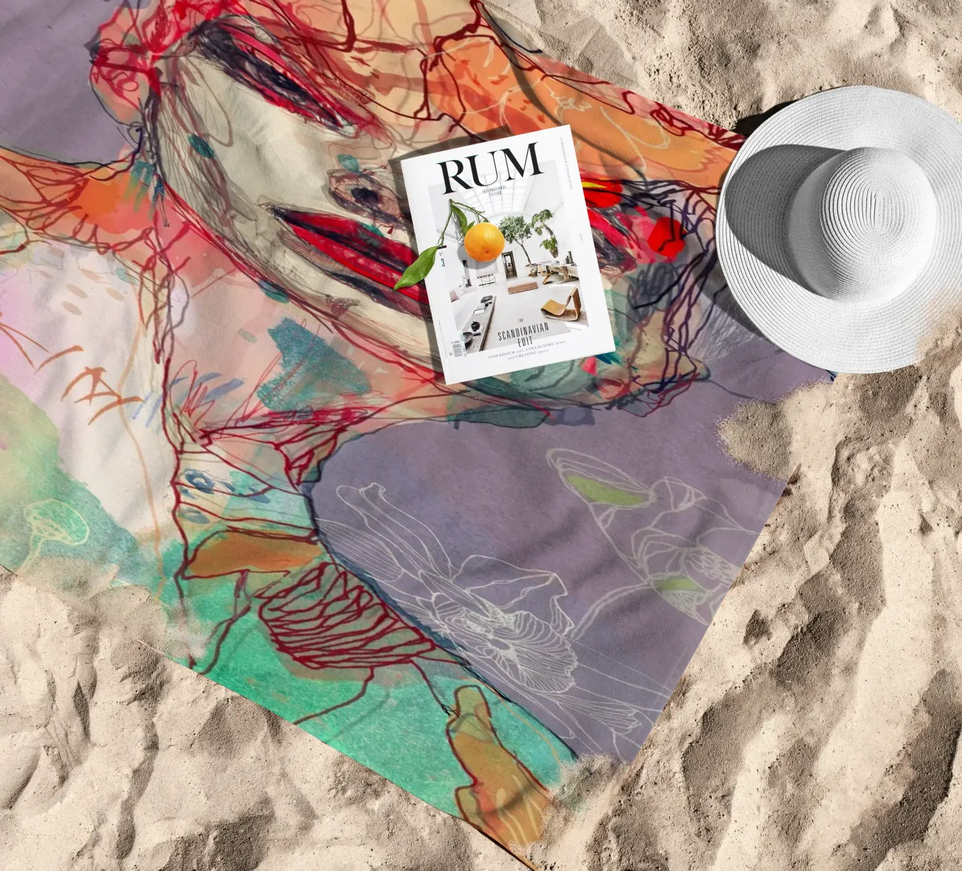 something I wait Strandtuch von Giulio Iurissevich