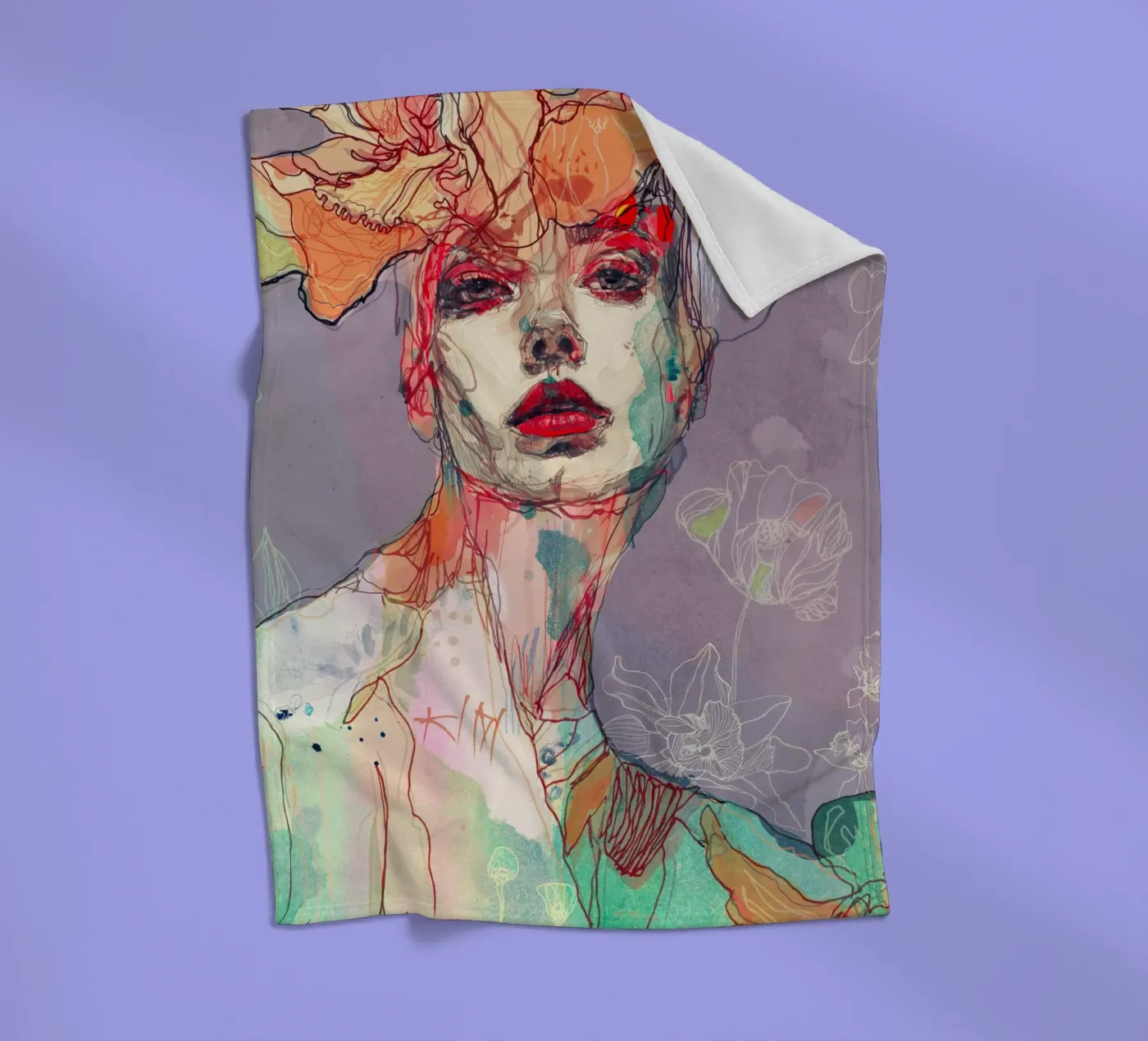 something I wait Fleecedecke von Giulio Iurissevich