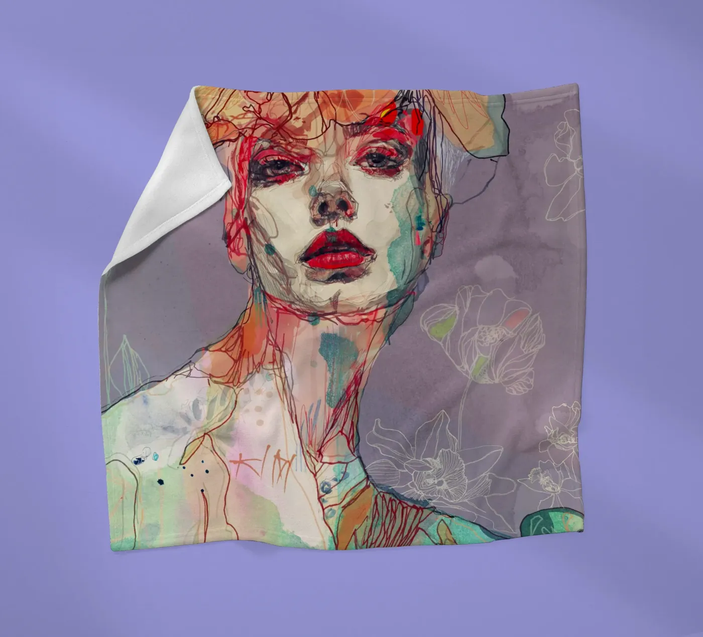 something I wait Fleecedecke von Giulio Iurissevich