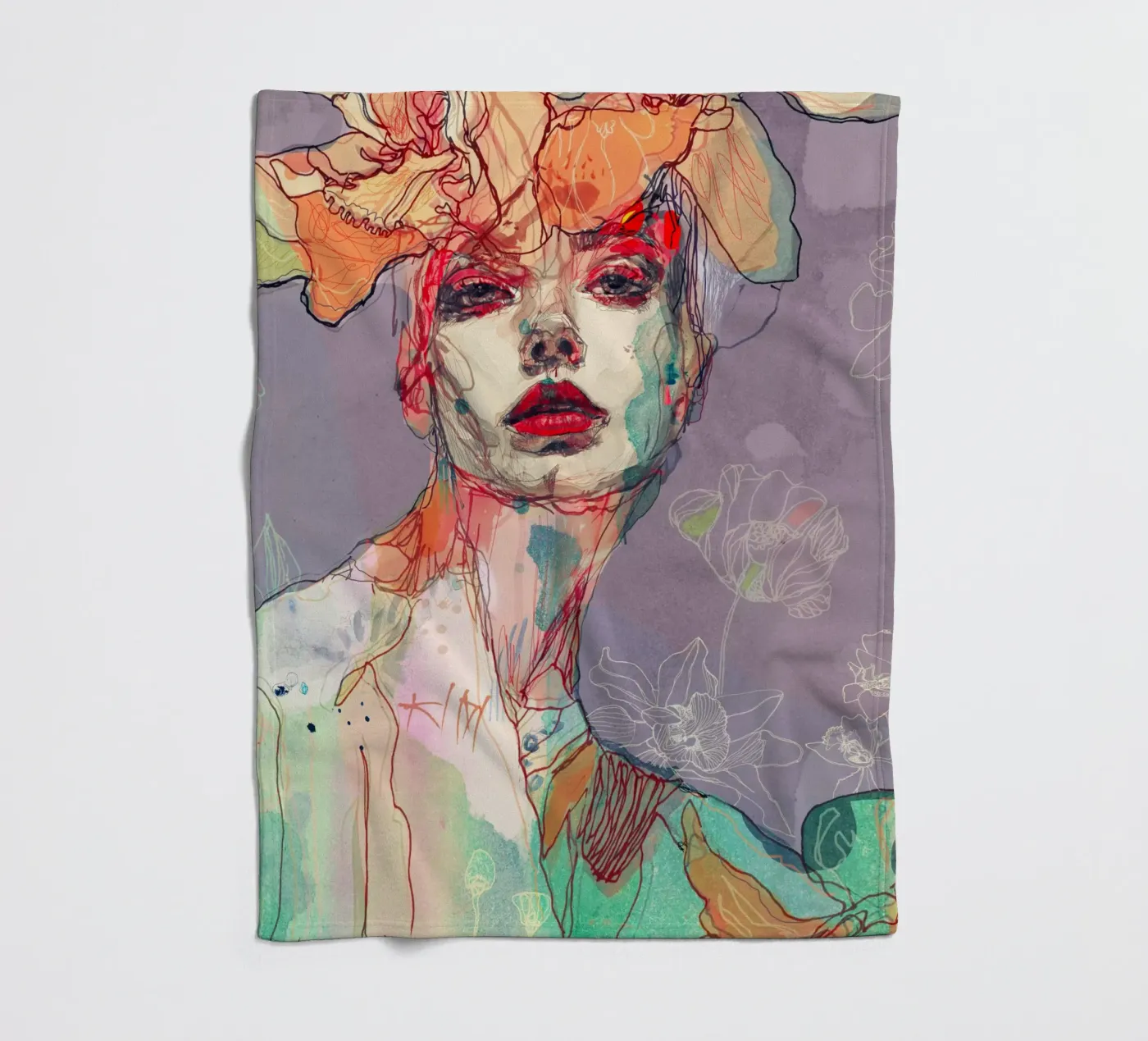 something I wait Fleecedecke von Giulio Iurissevich