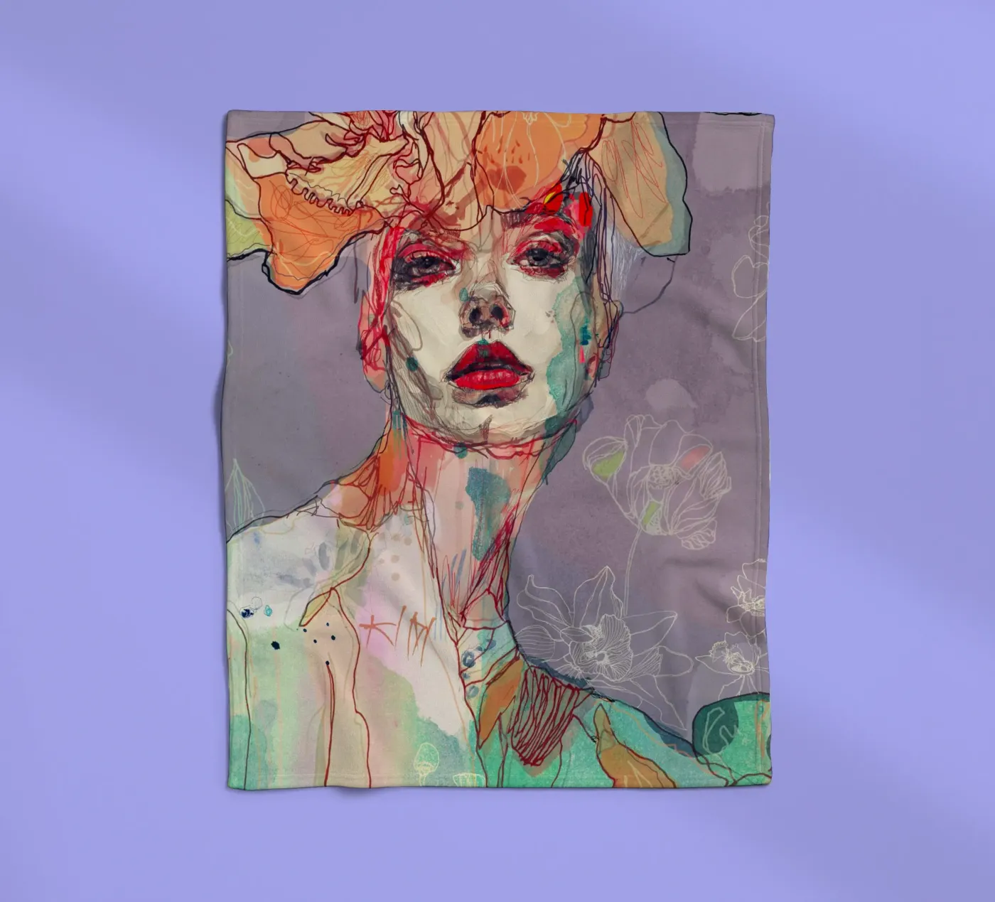 something I wait Fleecedecke von Giulio Iurissevich