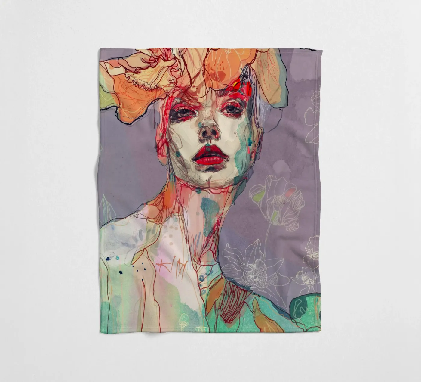 something I wait Fleecedecke von Giulio Iurissevich