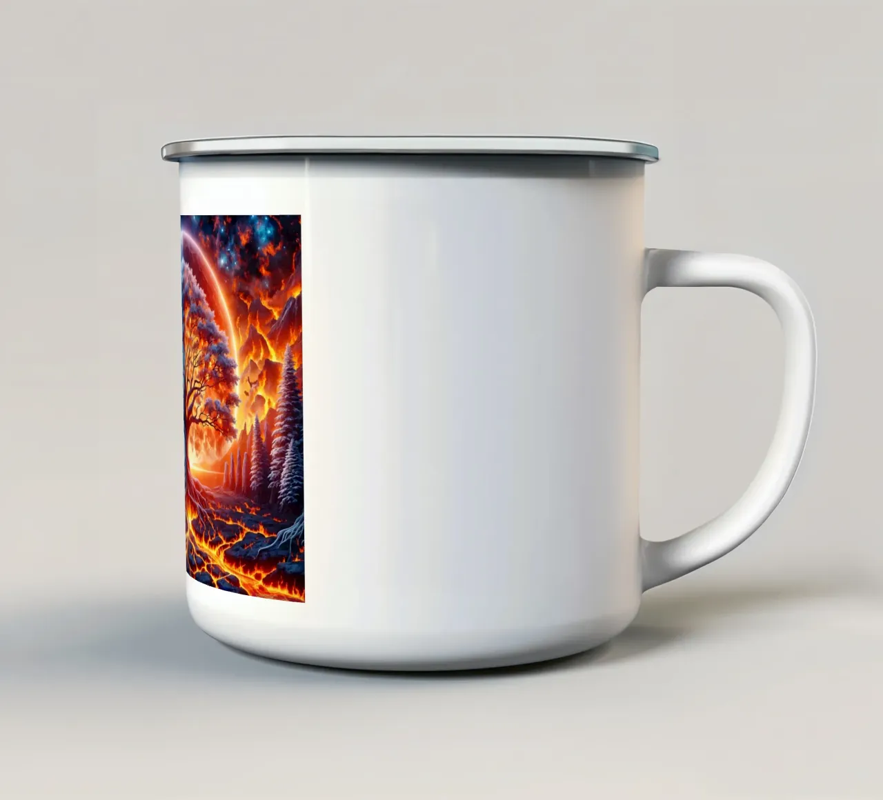 Albero a due colori tazza in smalto da Musadad Shop