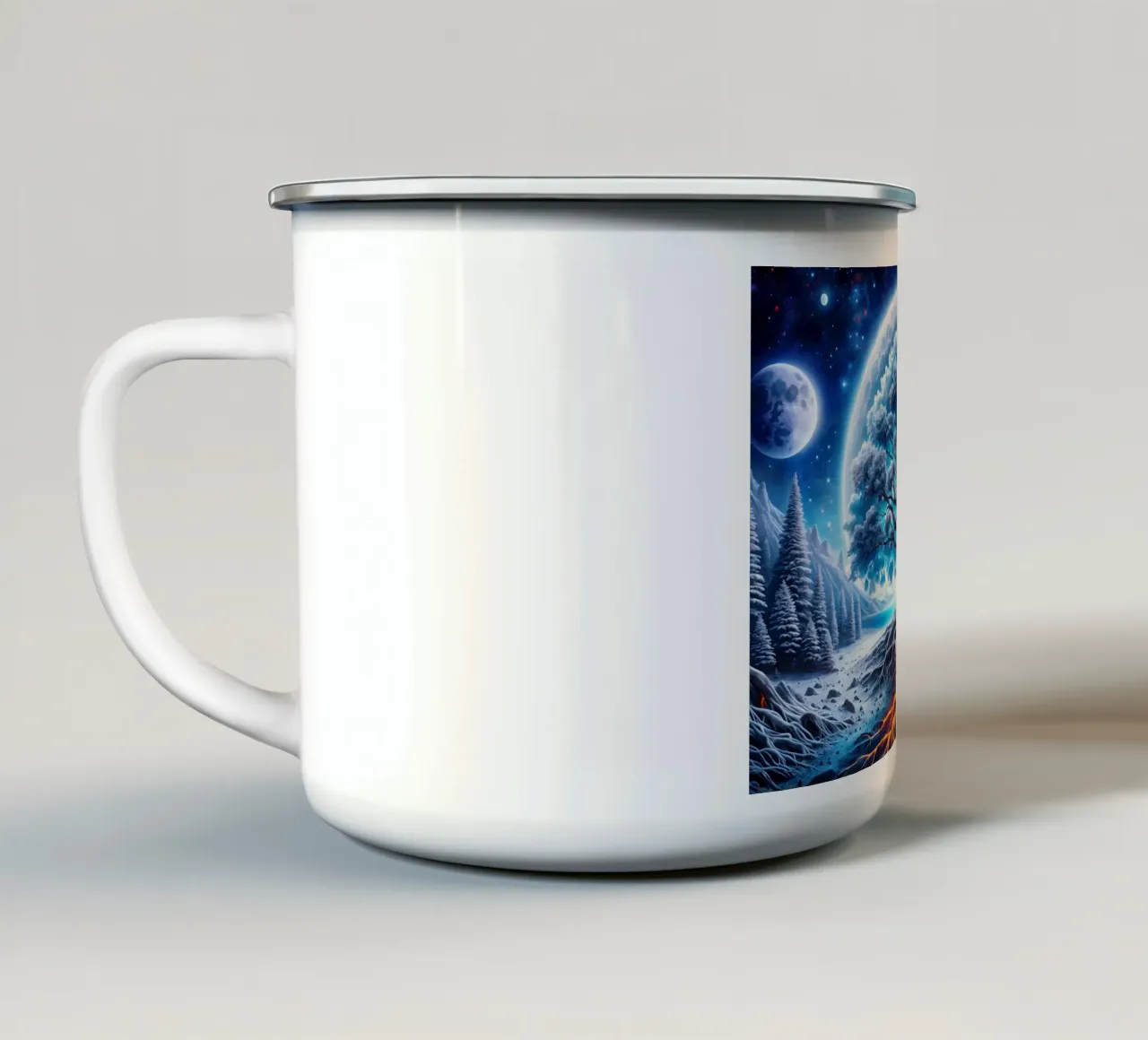 Albero a due colori tazza in smalto da Musadad Shop