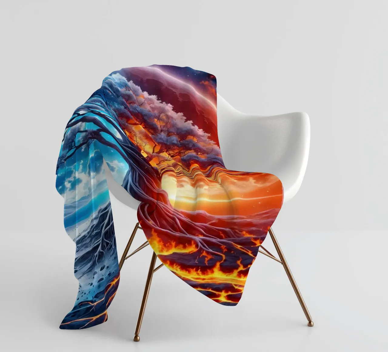 Albero a due colori coperta in pile da Musadad Shop