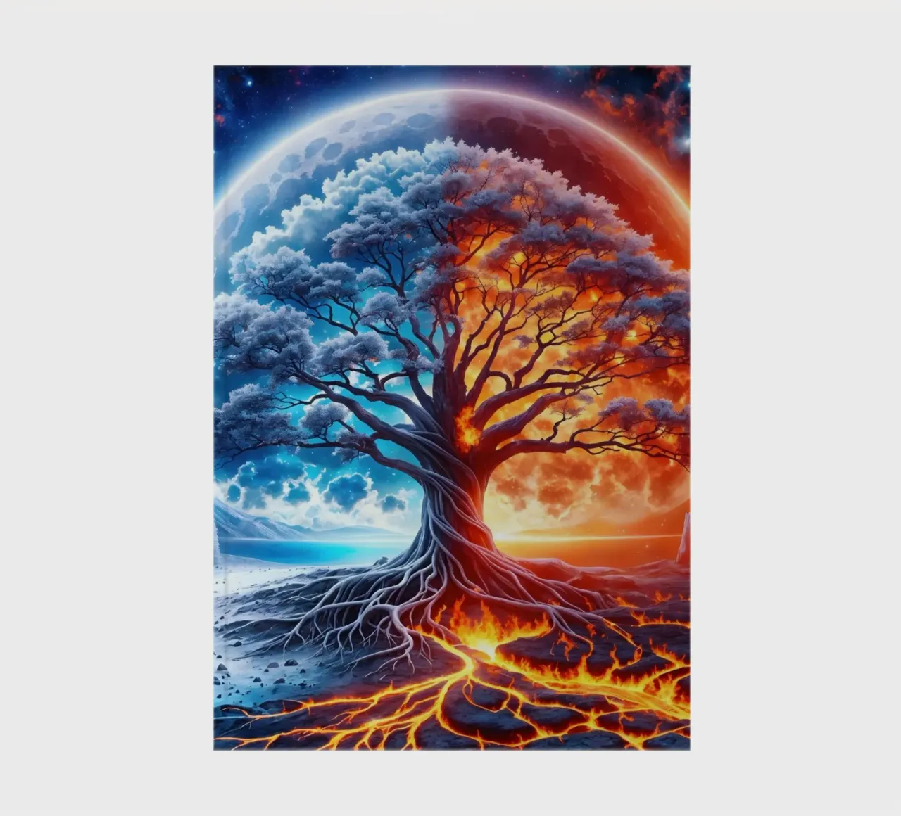 Tree two colors notebook by Musadad Shop