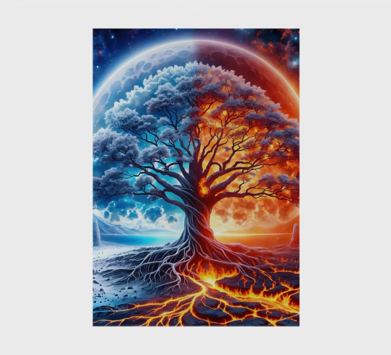 Tree two colors notebook by Musadad Shop