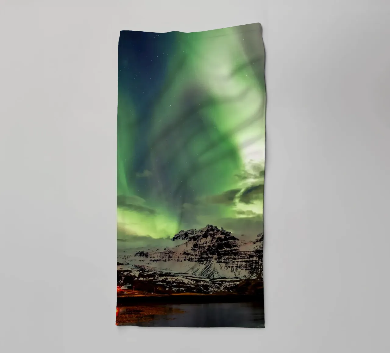 Mountain and green sky towel by Musadad Shop