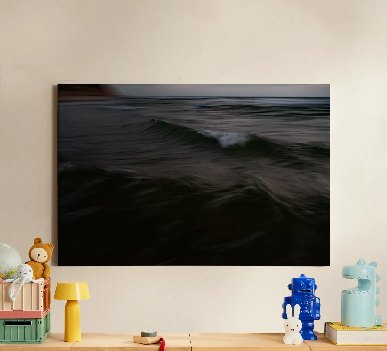 The Uniqueness of Waves XLVII canvas with Floater frame by Tal Paz-Fridman