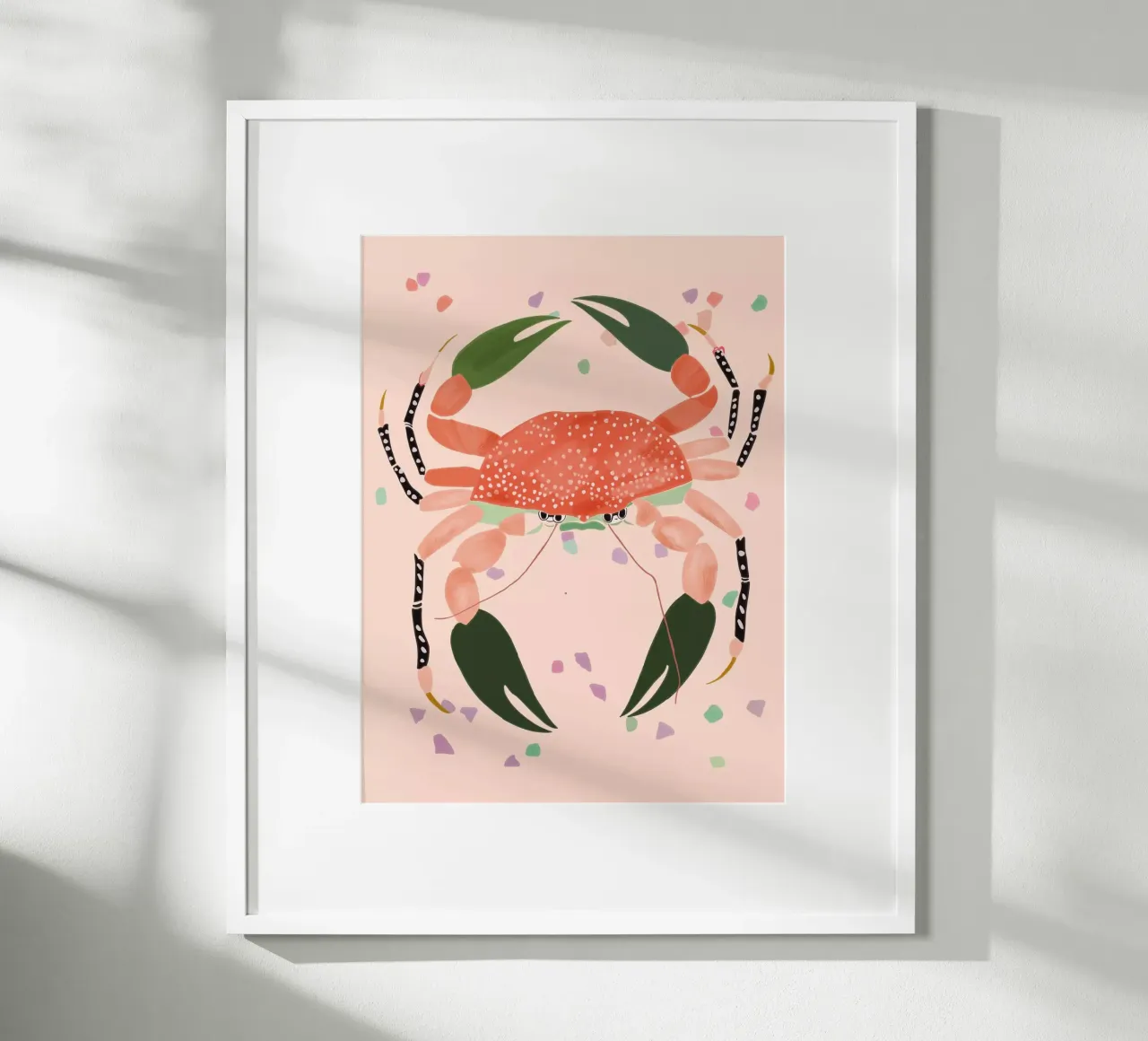 Festa del granchio poster con telaio in plastica da ArtsySesta