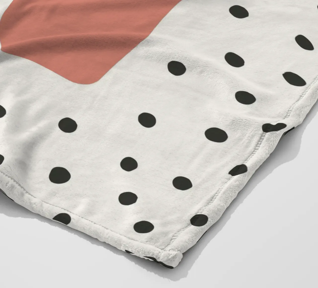 Initial W on dot pattern - Scandinavian style fleece blanket by KidzStudio