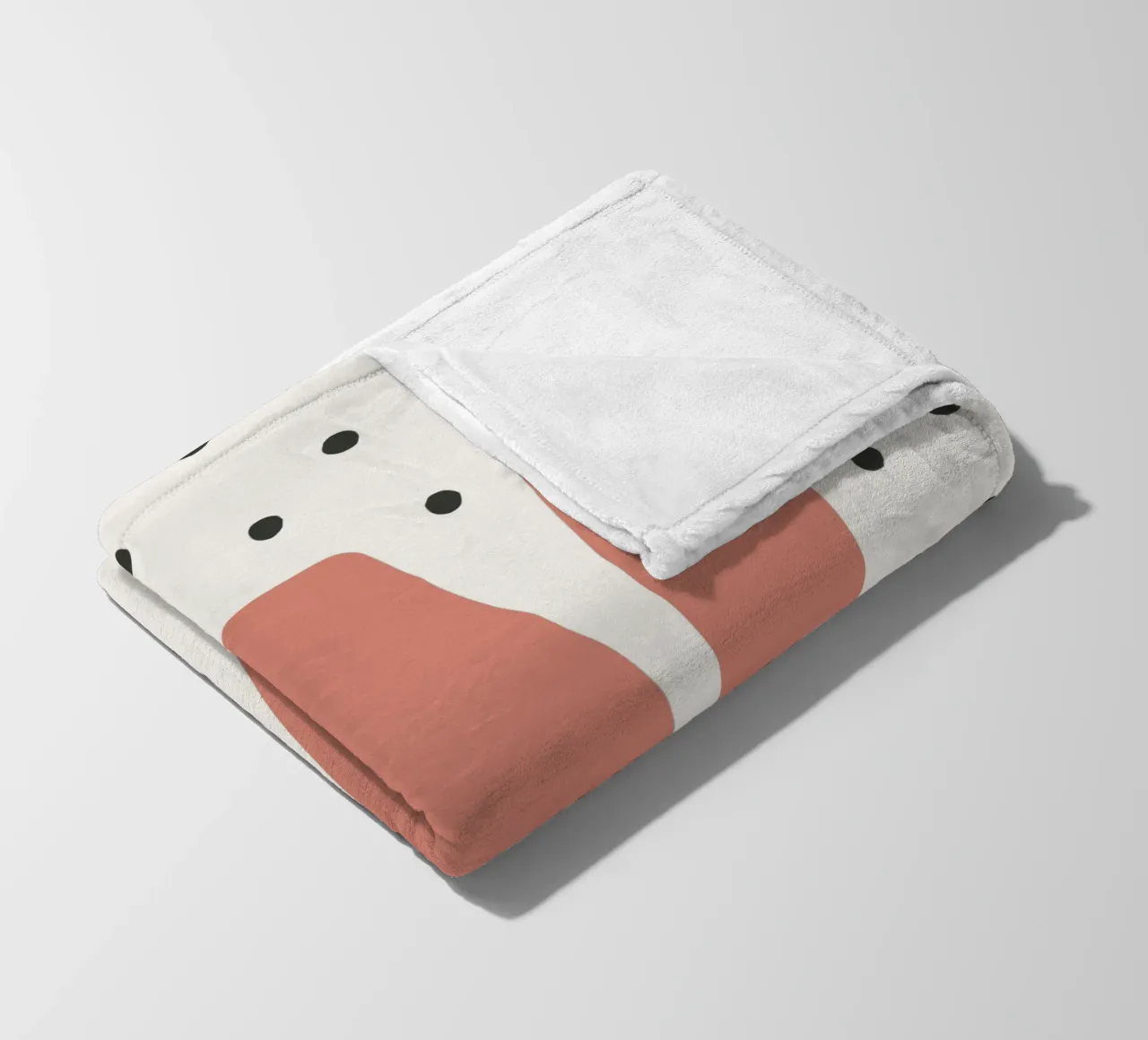 Initial W on dot pattern - Scandinavian style fleece blanket by KidzStudio