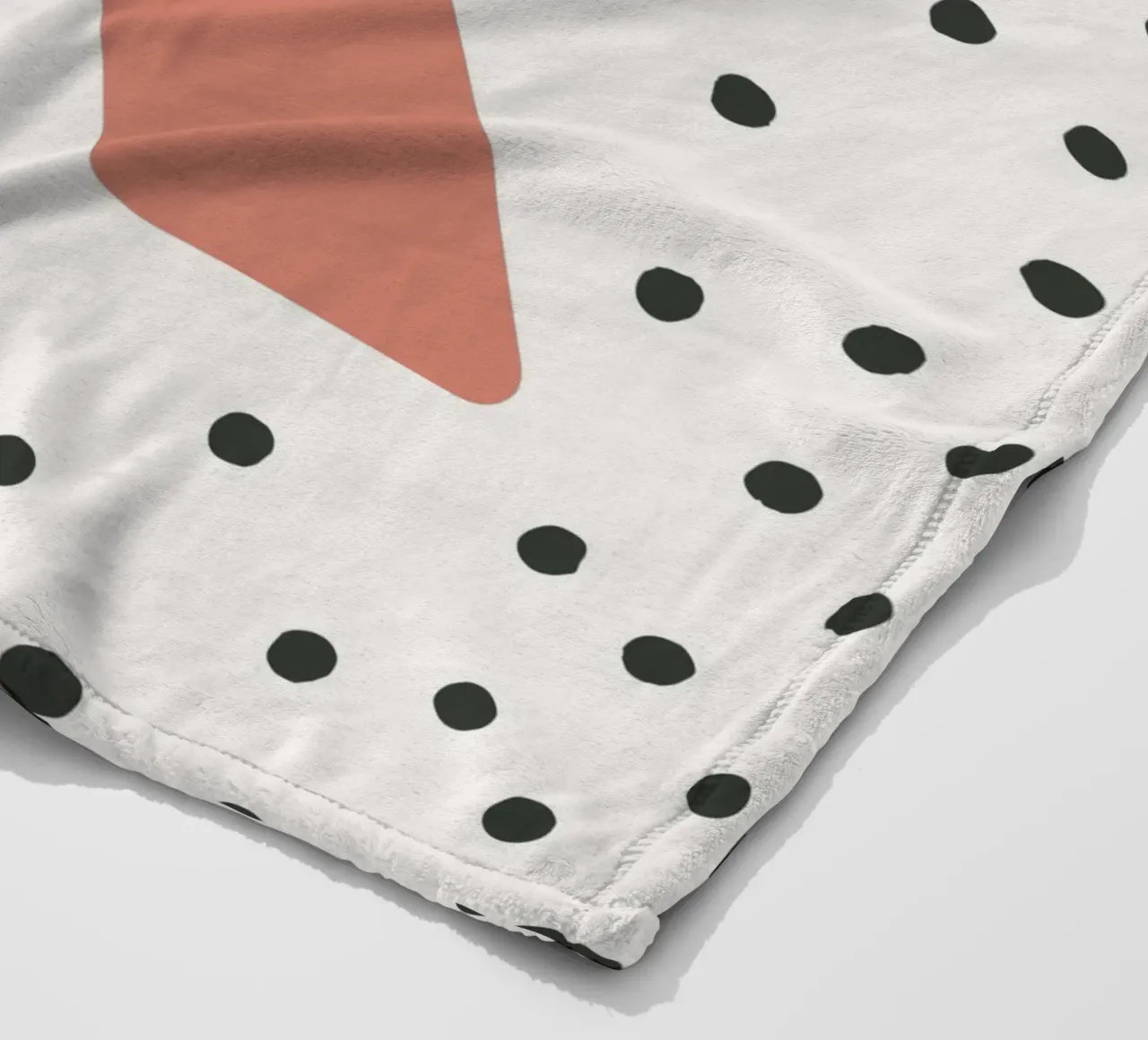 Initial X on dot pattern - Scandinavian style fleece blanket by KidzStudio