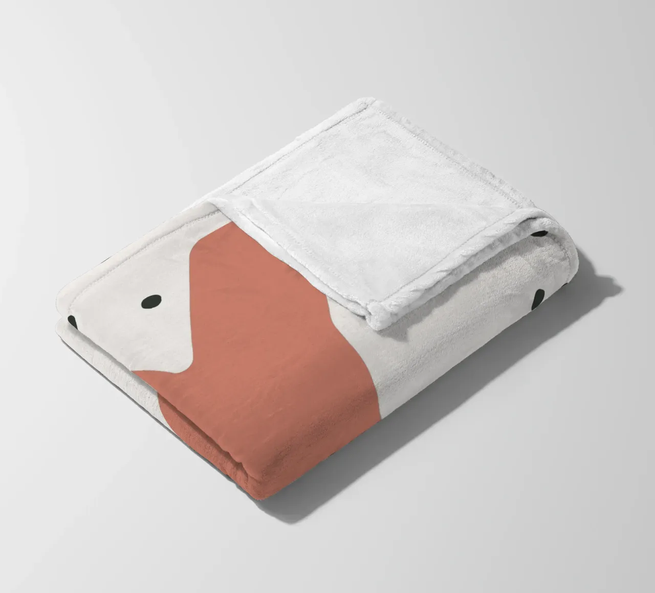 Initial X on dot pattern - Scandinavian style fleece blanket by KidzStudio