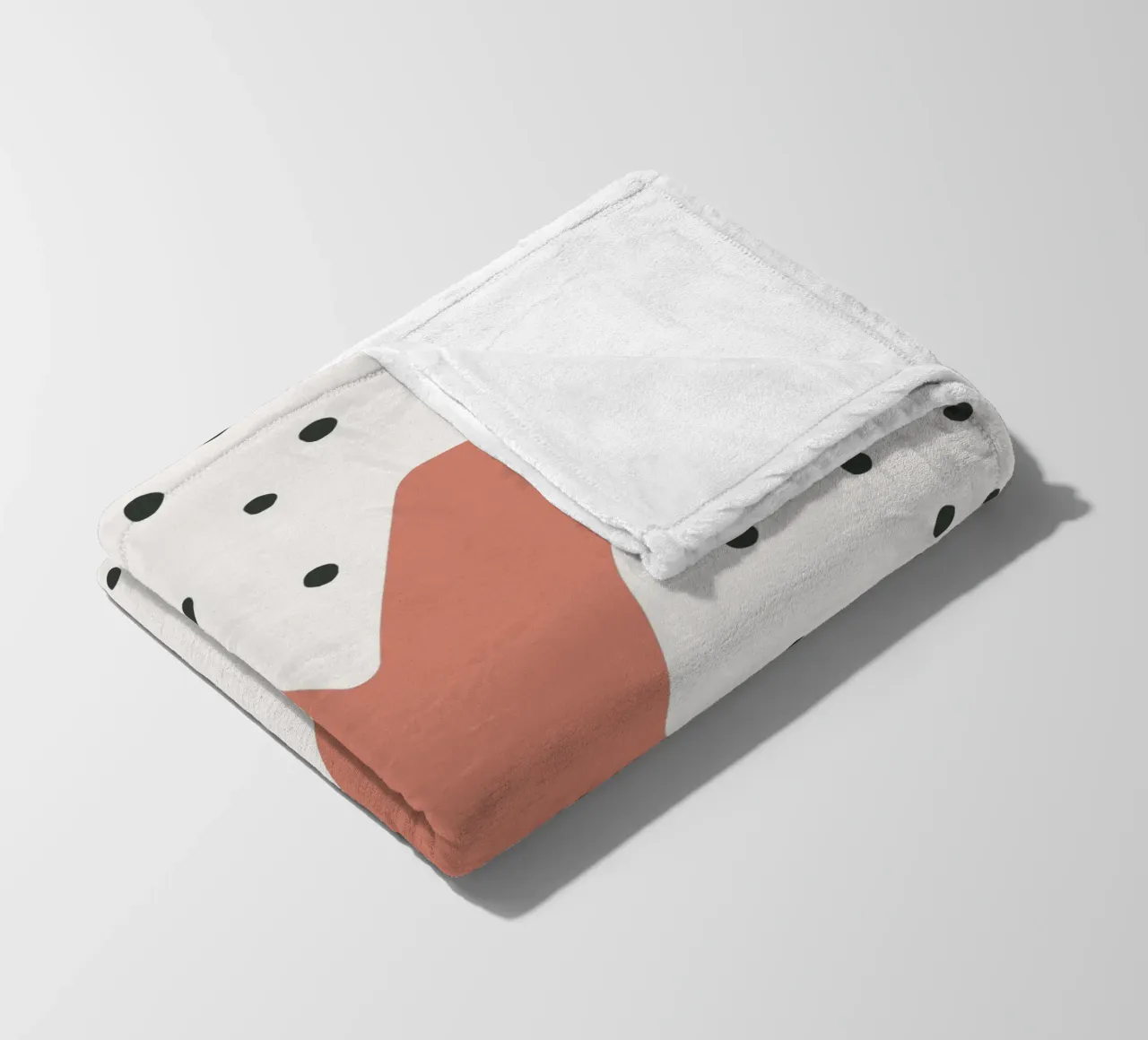 Initial X on dot pattern - Scandinavian style fleece blanket by KidzStudio