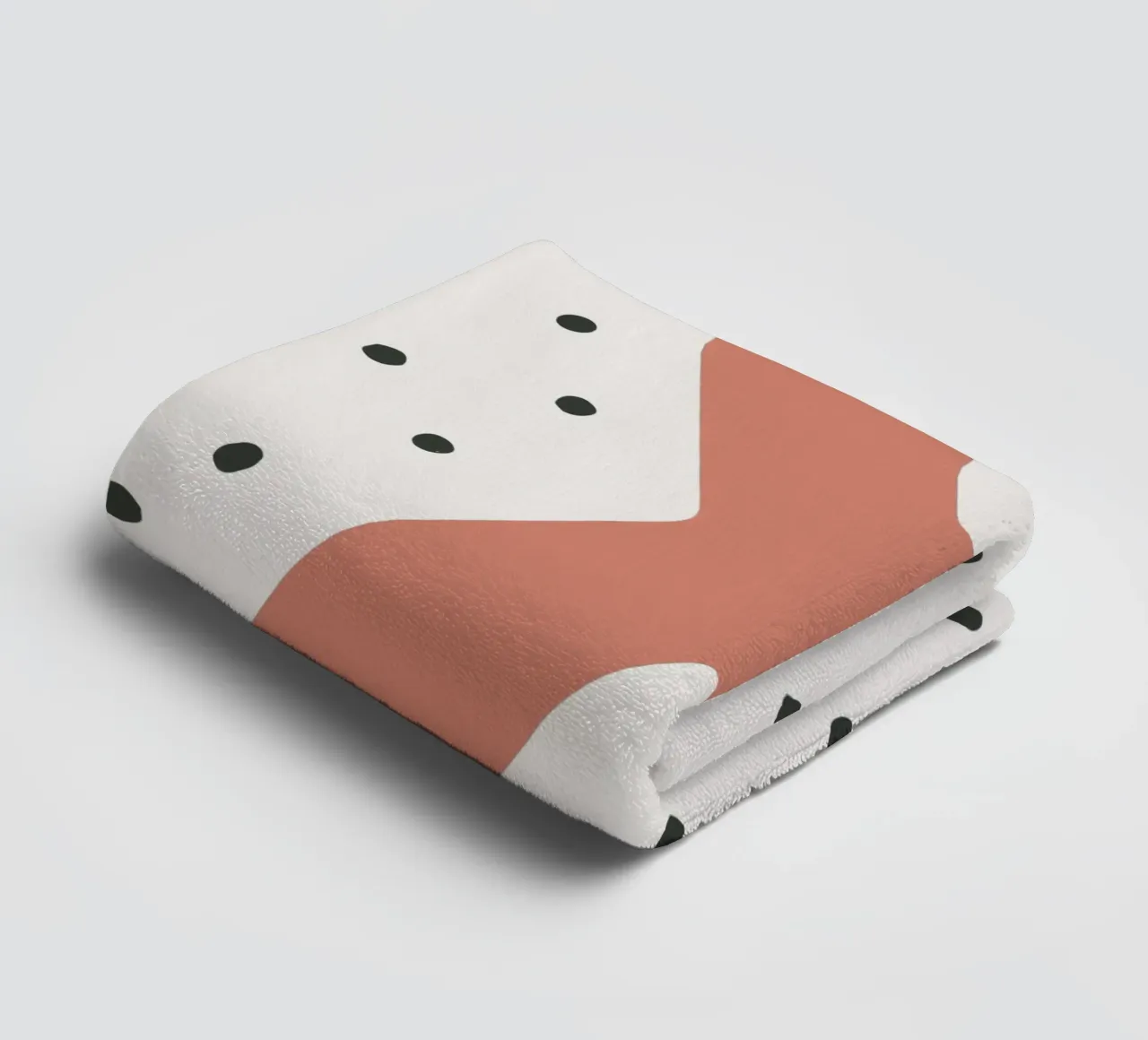 Initial X on dot pattern - Scandinavian style towel by KidzStudio