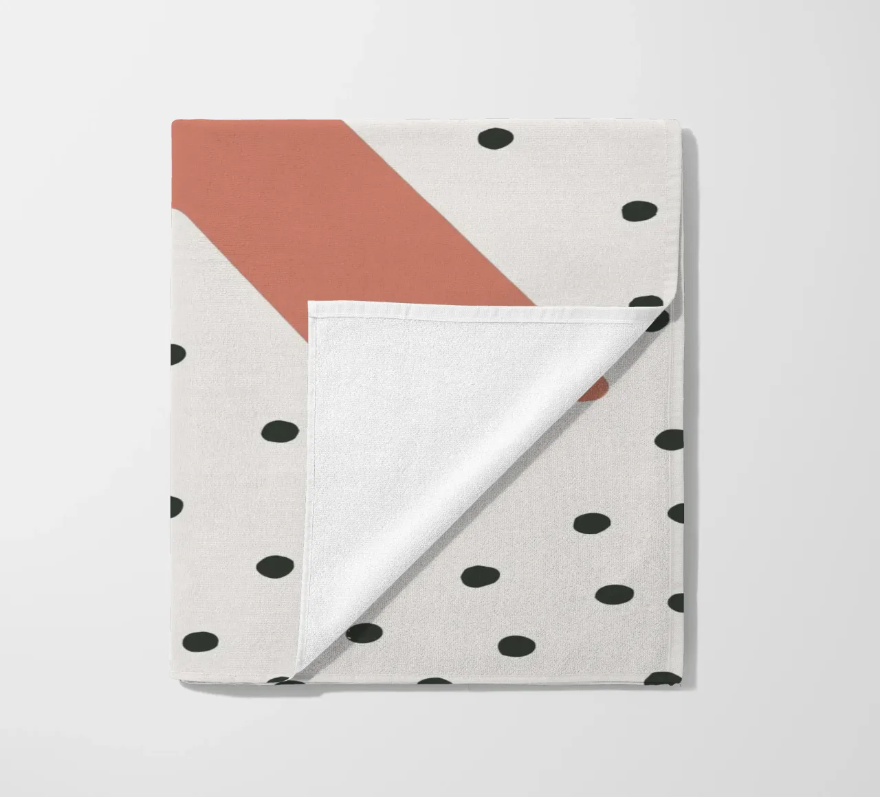 Initial X on dot pattern - Scandinavian style beach towel by KidzStudio