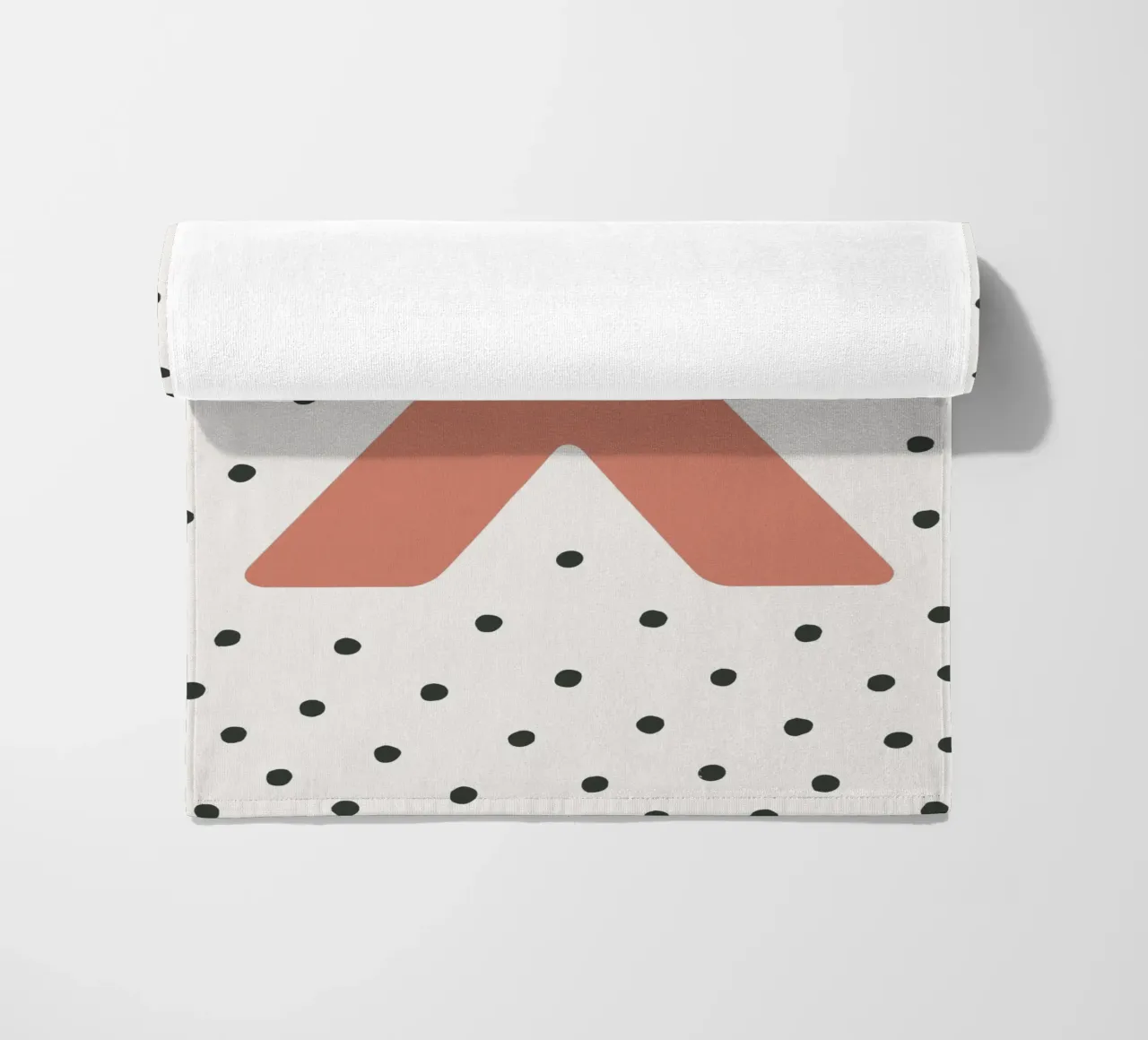 Initial X on dot pattern - Scandinavian style beach towel by KidzStudio