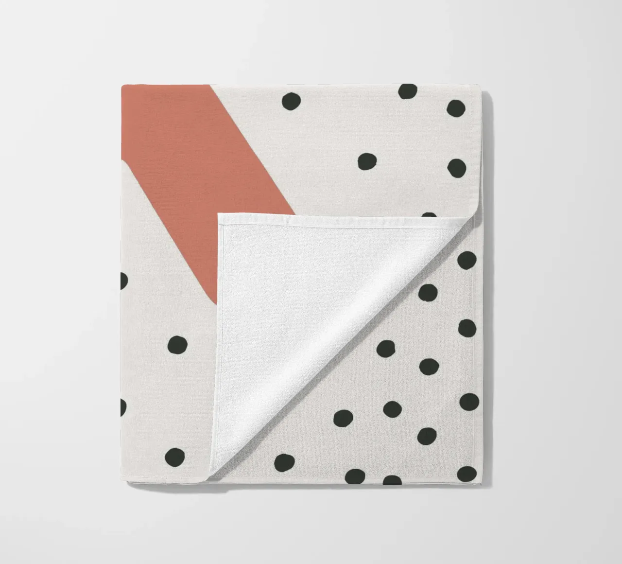 Initial X on dot pattern - Scandinavian style beach towel by KidzStudio
