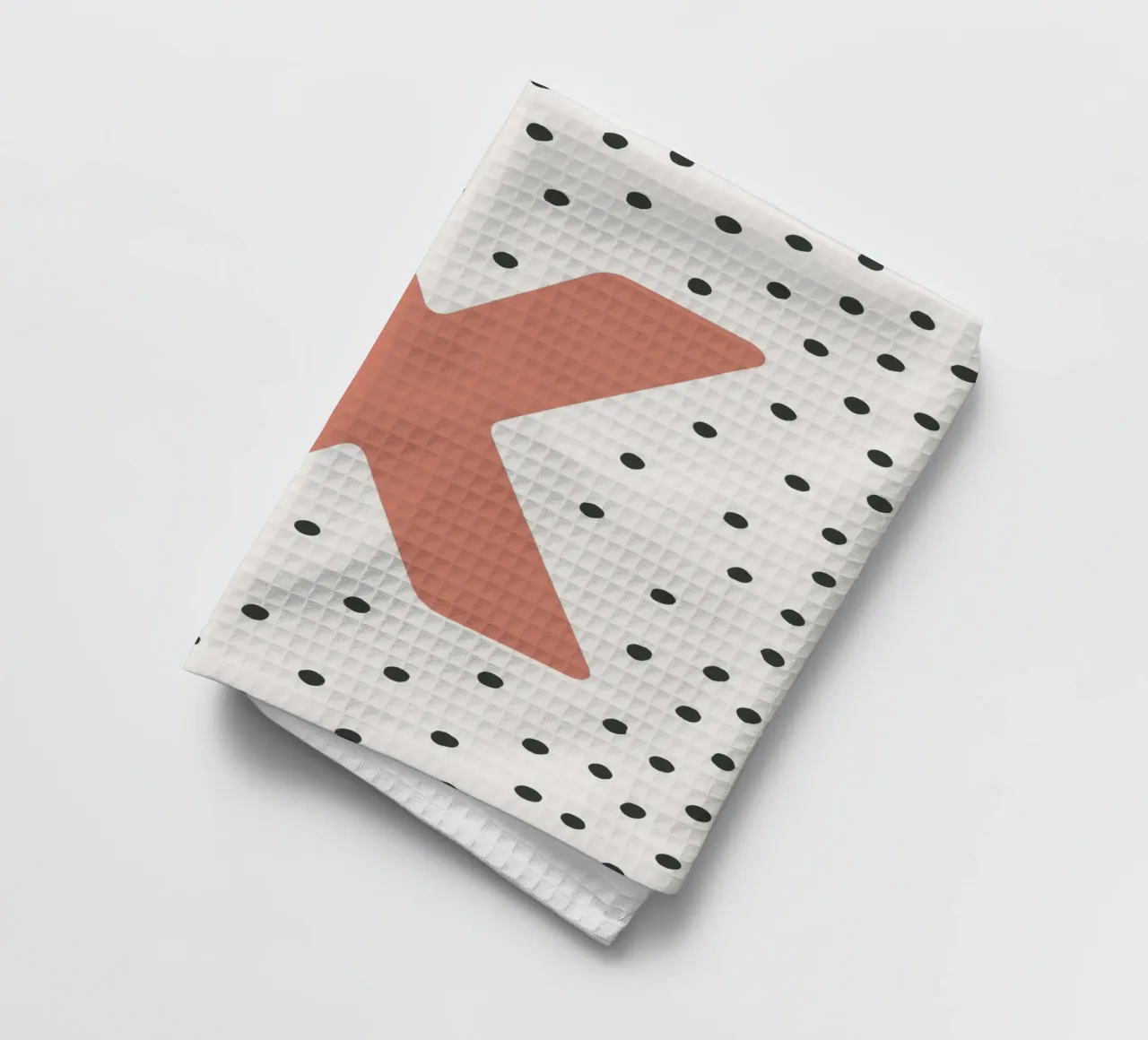 Initial X on dot pattern - Scandinavian style tea towel by KidzStudio
