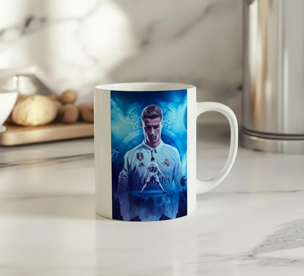 Cristiano Ronaldo CR7 tazza in ceramica da Chimera Canvas