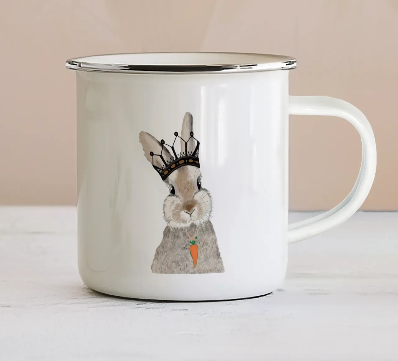Il re della carota Buona Pasqua tazza in smalto da gulsengunel
