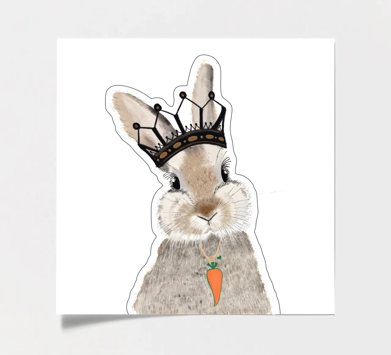The King of carrot Happy easter sticker sheet by gulsengunel