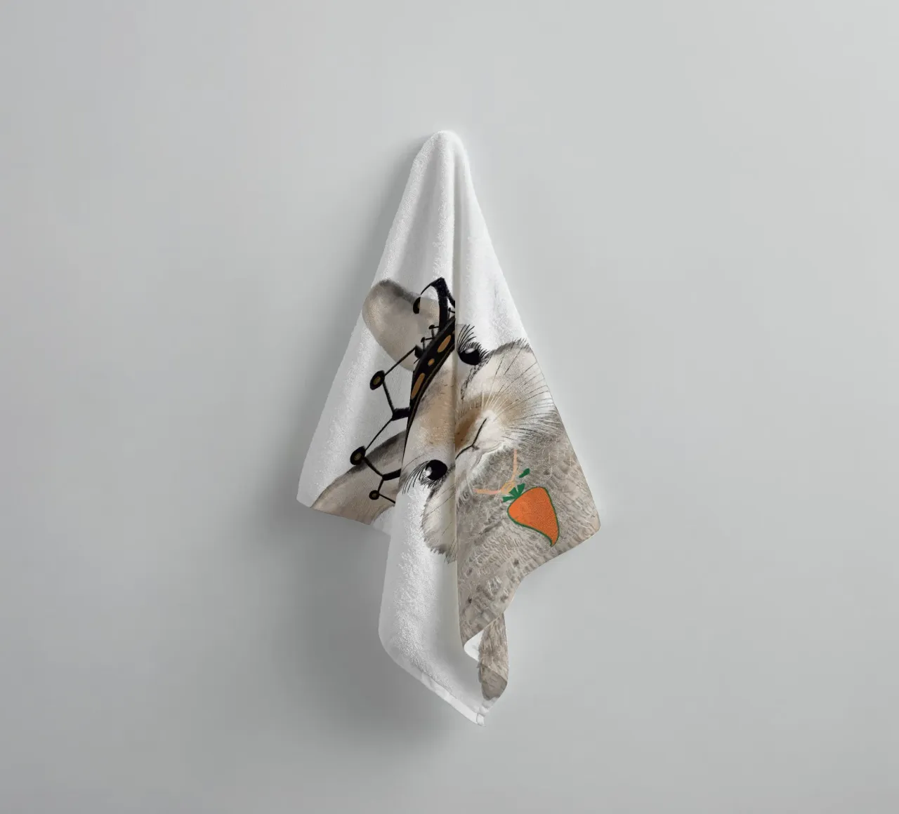 The King of carrot Happy easter towel by gulsengunel