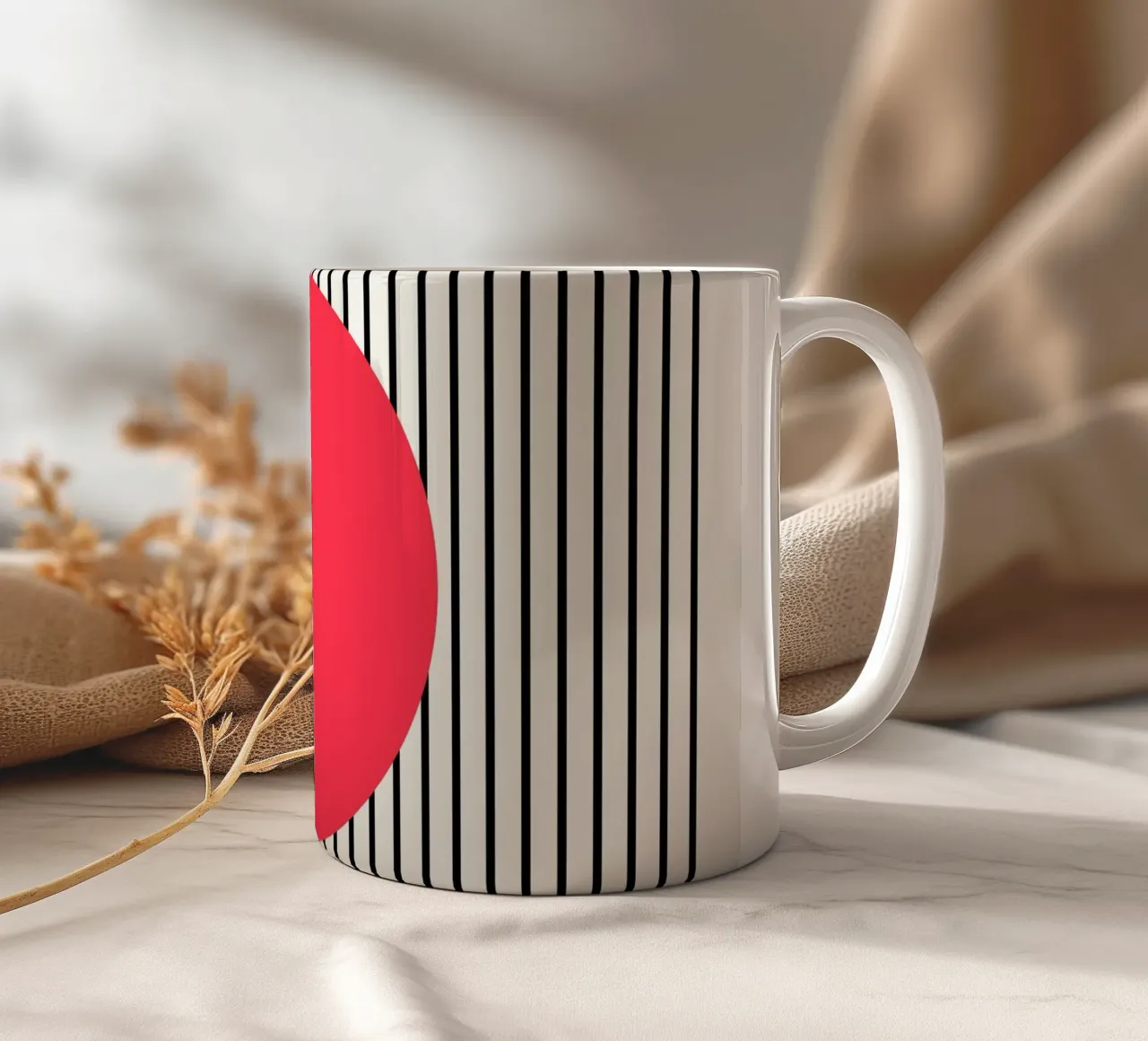Dip ceramic mug by Rose Beck Art
